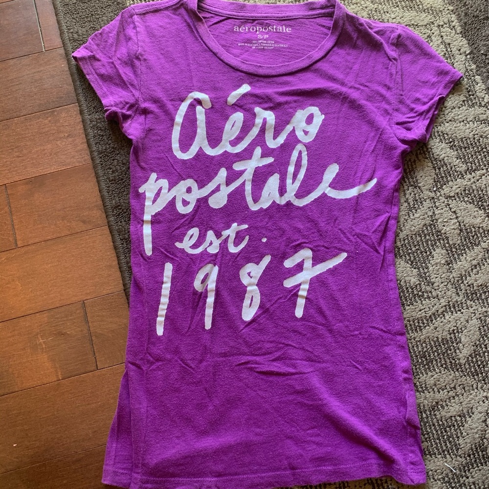 3/$15 Aeropostale (aero) short sleeve top purple
